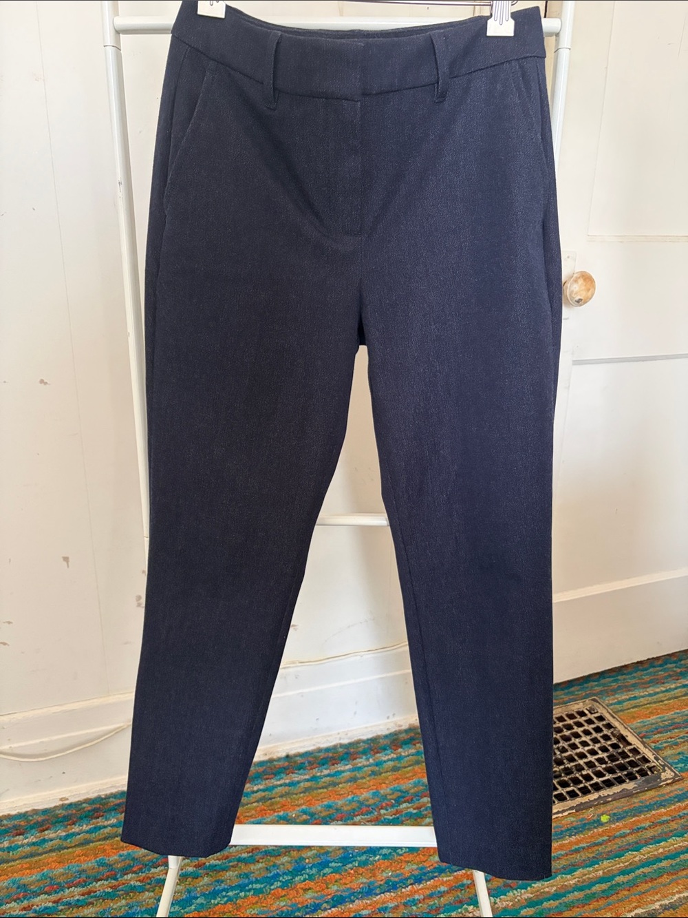 White House Black Market Navy Straight Leg Dress Pants